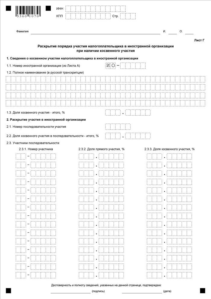 Уведомление об участии в иностранных организациях (об учреждении иностранных структур без образования юридического лица)